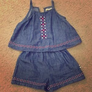 Lucky brand denim romper